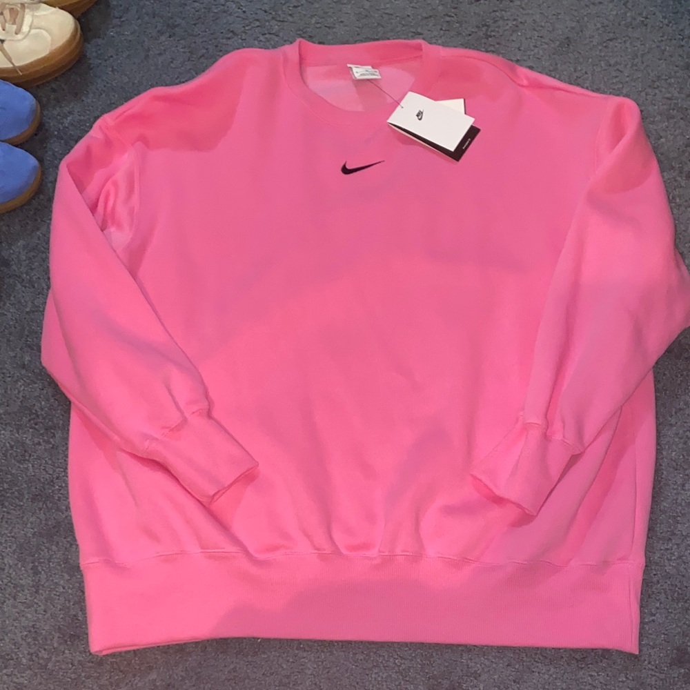 Nike Bright Pink Oversized Crewneck Sweatshirt